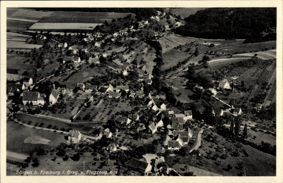 Postcard Sölden in Breisgau Black Forest, aerial photograph