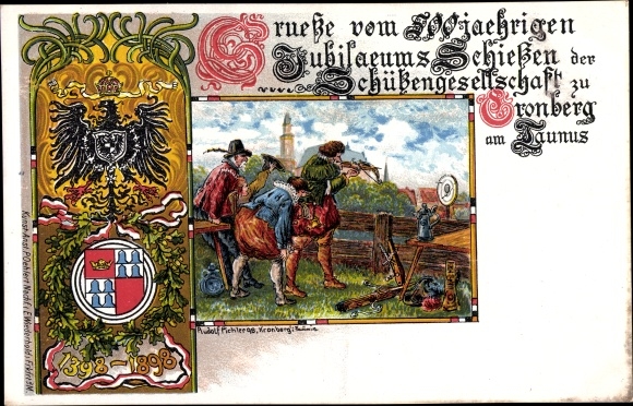 Künstler Ak Kronberg im Taunus, 500jähriges Jubiläumsschießen der Schützengesellschaft