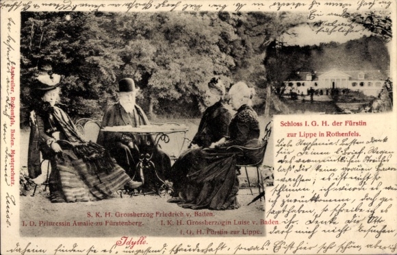 Postcard Rothenfels am Main Lower Franconia, Grand Duke Friedrich of Baden, Luise of Baden