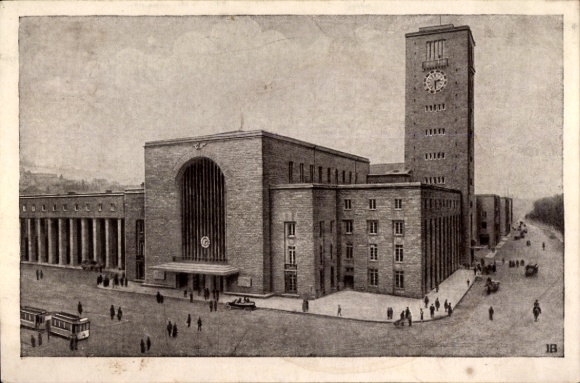 Ansichtkaart Stuttgart in Württemberg, centraal station