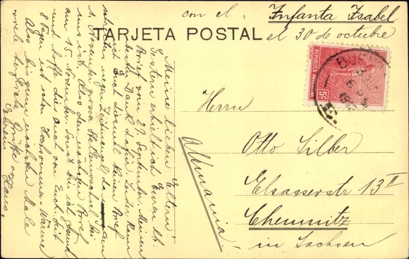 Postcard ostrich farm in Argentina, hunted animals