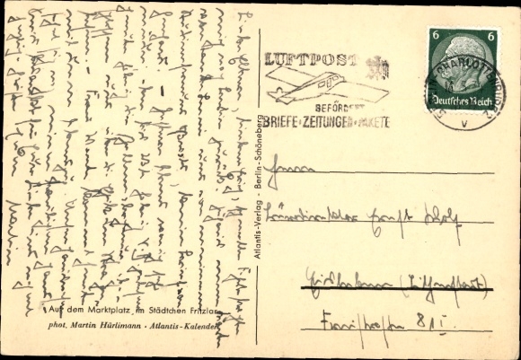 Postcard Fritzlar in Hessen, market square, fountain, half-timbered houses