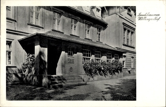 Postcard Lauchhammer in Niederlausitz, hut inn, entrance