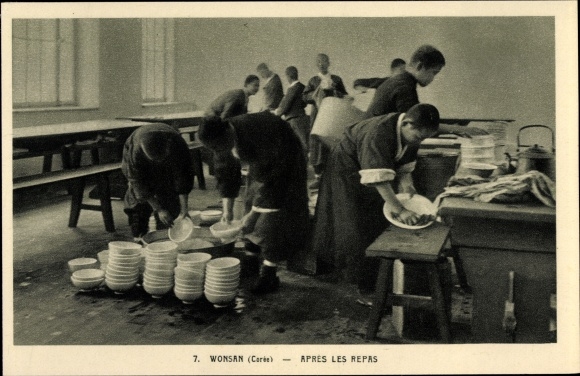 Postcard Wonsan North Korea, After Meals