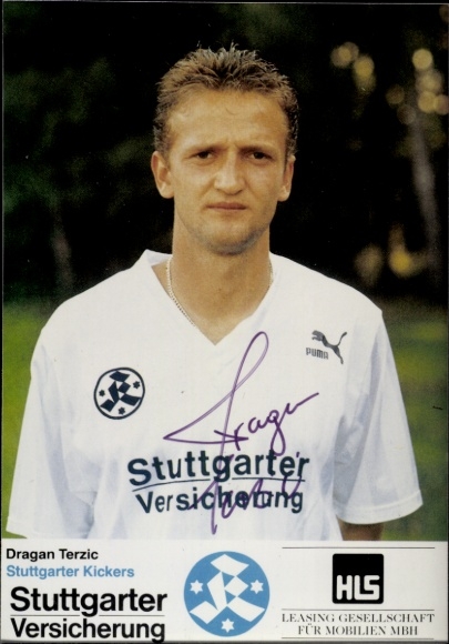 Autograph card footballer Dragan Terzic, SV Stuttgarter Kickers, autograph