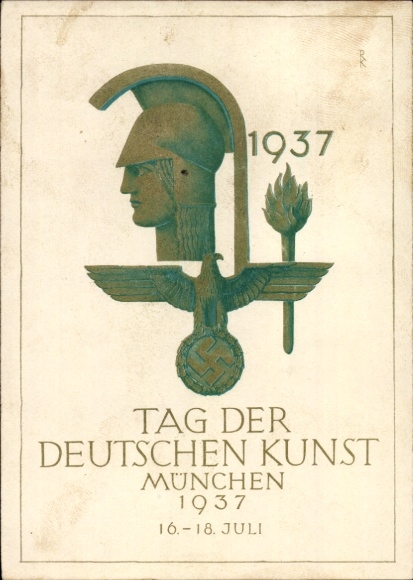 Artist Postcard Munich, Day of German Art 16-18 July 1937