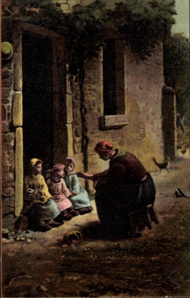Artist PC Millet, Francois, foster mother, life in the country