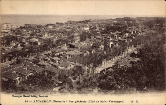 Ansichtkaart Arcachon Gironde, algemeen beeld, Cote de Saint Ferdinand