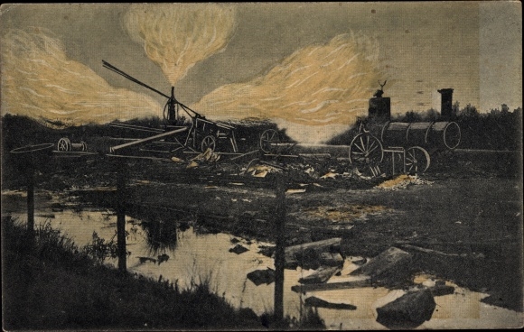Artist PC Hamburg Bergedorf Neuengamme, The ignition of natural gas 1910