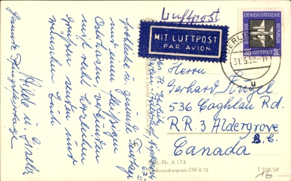 Postcard Berlin Treptow Adlershof, Dörpfeldstraße