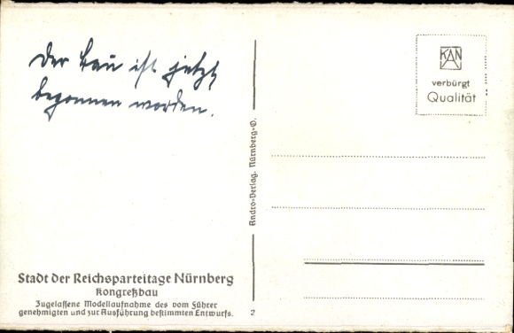 Postcard Nuremberg in Middle Franconia, Congress Building, Model
