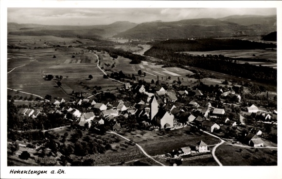 Postcard Hohentengen am Hochrhein, aerial photograph
