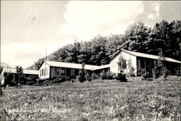 Postcard Hanau am Main, school camp