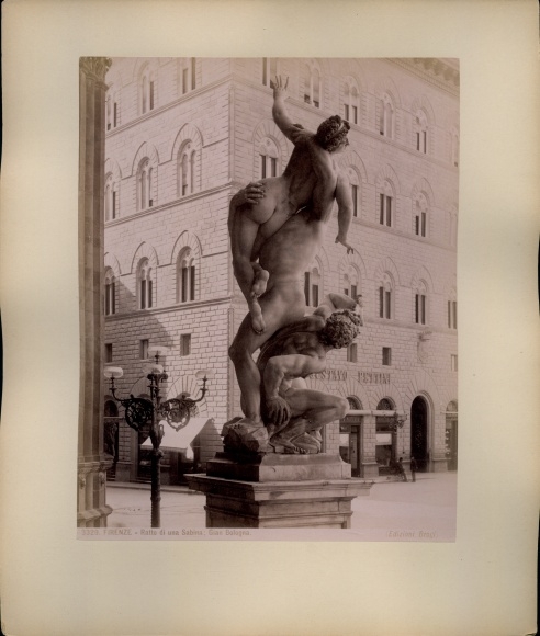 foto rond 1880, Firenze Florenz Toscana, Ratto di una Sabina, Gian Bologna