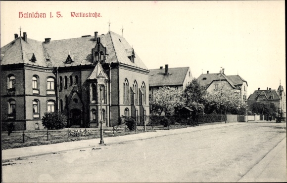 Ak Hainichen in Sachsen, Wettinstraße