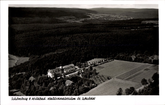 Postcard Schömberg in the Black Forest Württemberg, landscape, forest sanatorium, photography,