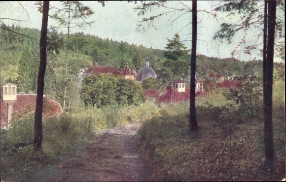 Postcard Tobelbad Steiermark, partial view with parish church