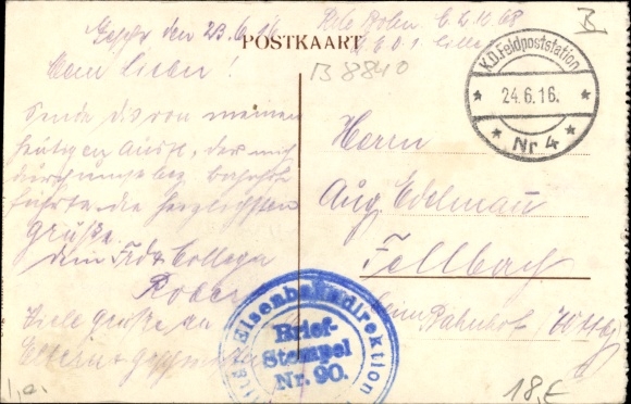 Ak Staden bij Yper West-Vlaanderen, treinstation, perron