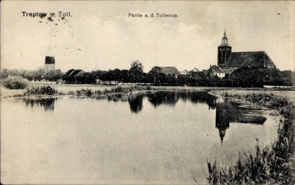 Ak Treptow an der Tollense Altentreptow in West-Pommeren, meer, kerk