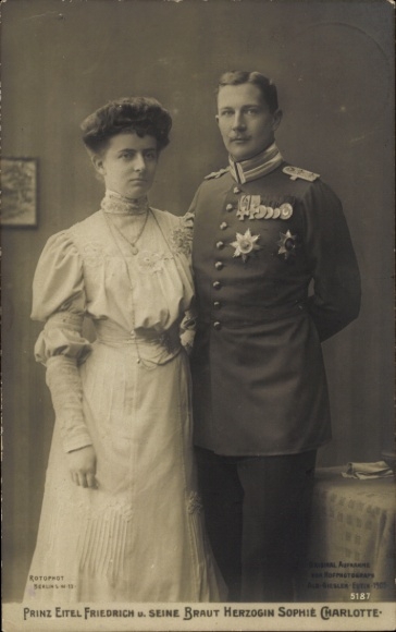 Ak Eitel Friedrich Prinz von Preußen, Sophie Charlotte von Oldenburg
