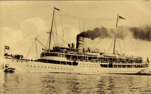 Postcard Luxury Steamer Germany, Swinemünde Steamship Company, Economics Otto Maak