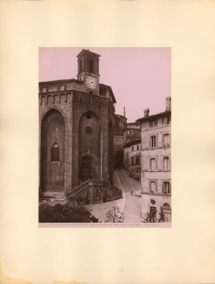 foto rond 1880, Perugia Umbrië, Chiesa di Sant Ercolano