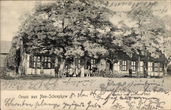 Ak Neu Schrepkow Gumtow Prignitz, Gasthof zum goldenen Pfeil