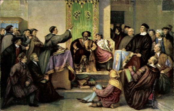 PC Reformation anniversary 1917, debate between Luther and Eck at the Peißenburg in Leipzig