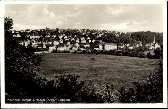 Ak Kirchentellinsfurt in Baden Württemberg, Panorama vom Ort