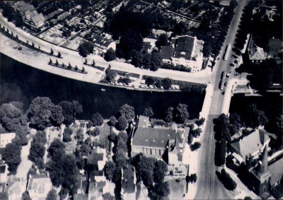 Photo Hamburg Nord Winterhude, ferry house, aerial photograph