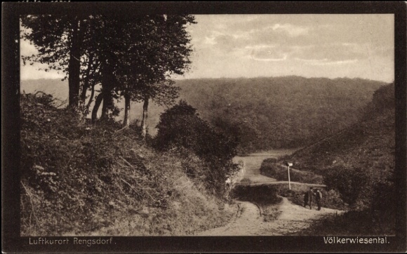 Postcard climatic health resort Rengsdorf in the Palatinate, view of Völkerwiesenthal