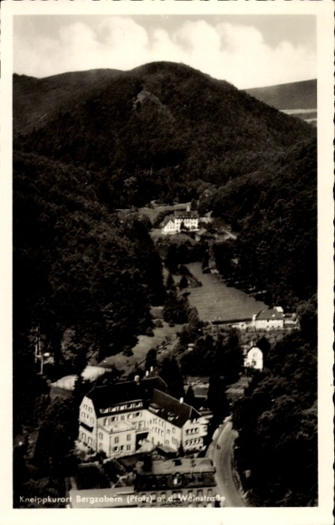 Postcard Bad Bergzabern on the Palatinate Wine Route, aerial photograph