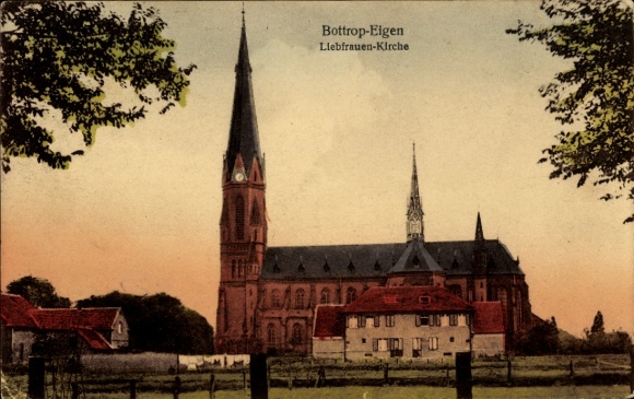 Postcard Bottrop in the Ruhr area, Eigen, Liebfrauen Church