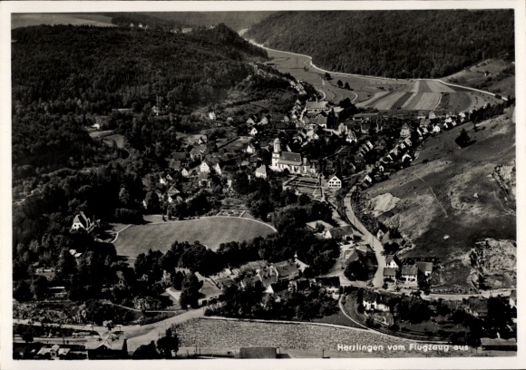 Ak Herrlingen Blaustein in Württemberg, Fliegeraufnahme