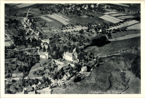 Postcard Rechenberg Stimpfach in Württemberg, aerial photograph