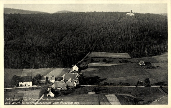 Ak Fohrenbühl Lauterbach im Schwarzwald, Luftaufnahme  Krieger-Gedächtnishaus, Schwarzwald, Lands