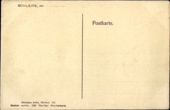 Postcard Schleife Saxony, Wendish church service