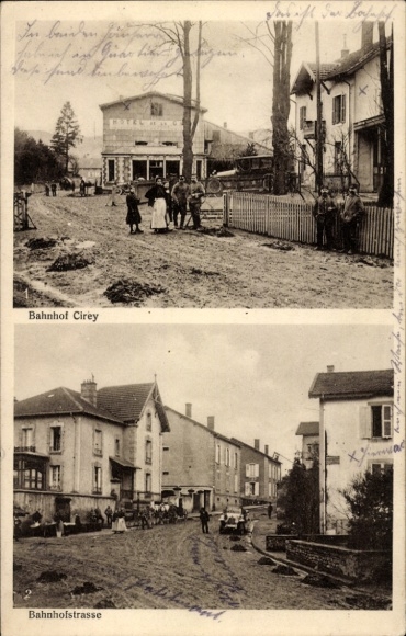 PC Cirey Meurthe et Moselle, train station, Hotel de la Gare, Bahnhofstrasse