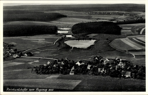 Postcard Reinhardshofen Gutenstetten Middle Franconia, aerial photograph