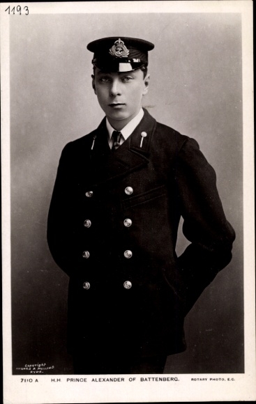 Postcard Prince Alexander of Battenberg, portrait