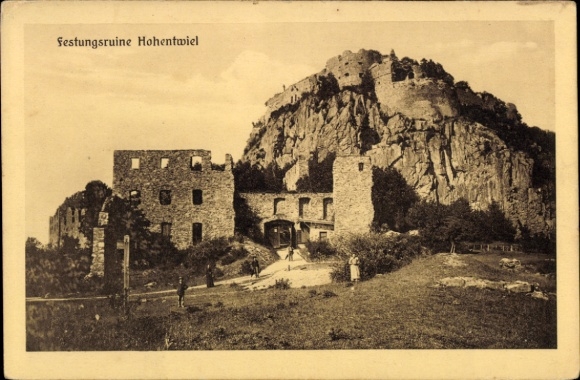 Ak Singen Hohentwiel Baden Württemberg, Festungsruine  Ruine, Felsen, Natur