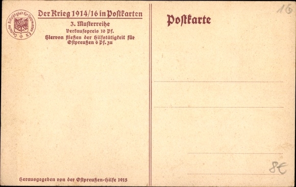 Postcard German warship, French naval aircraft is fished up, I WW