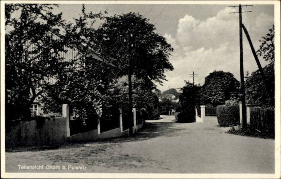 Postcard Ohorn near Pulsnitz Saxony, partial view