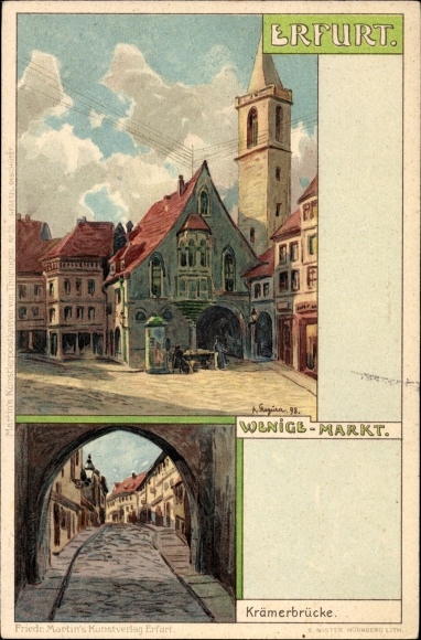 Artysta lito Stagura, Albert, Erfurt w Turyngii, kilka rynków i Krämerbrücke