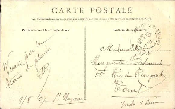 Postcard Saint Nazaire Loire Atlantique, lighthouse