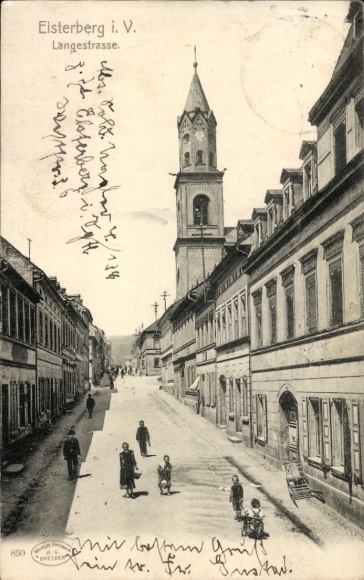 Ak Elsterberg im Vogtland, Langestraße