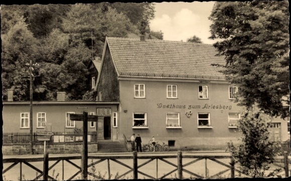 Postcard Geraberg Arlesberg Geratal Thuringia, HO Restaurant Zum Arlesberg