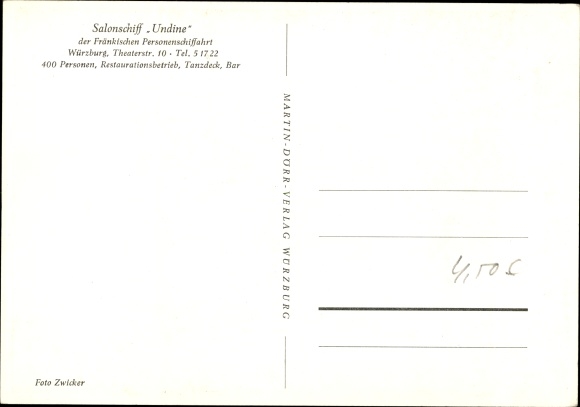 PC saloon ship Undine, Franconian passenger shipping Würzburg, interior view