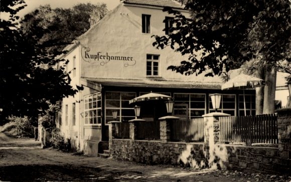 Postcard Schlaubetal Eisenhüttenstadt in Brandenburg, HO Restaurant Kupferhammer