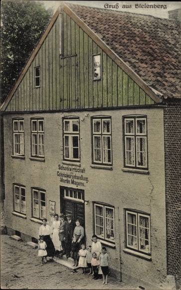 Ak Bielenberg Kollmar an der Elbe in Schleswig Holstein, Schänke, Inh. M. Magens